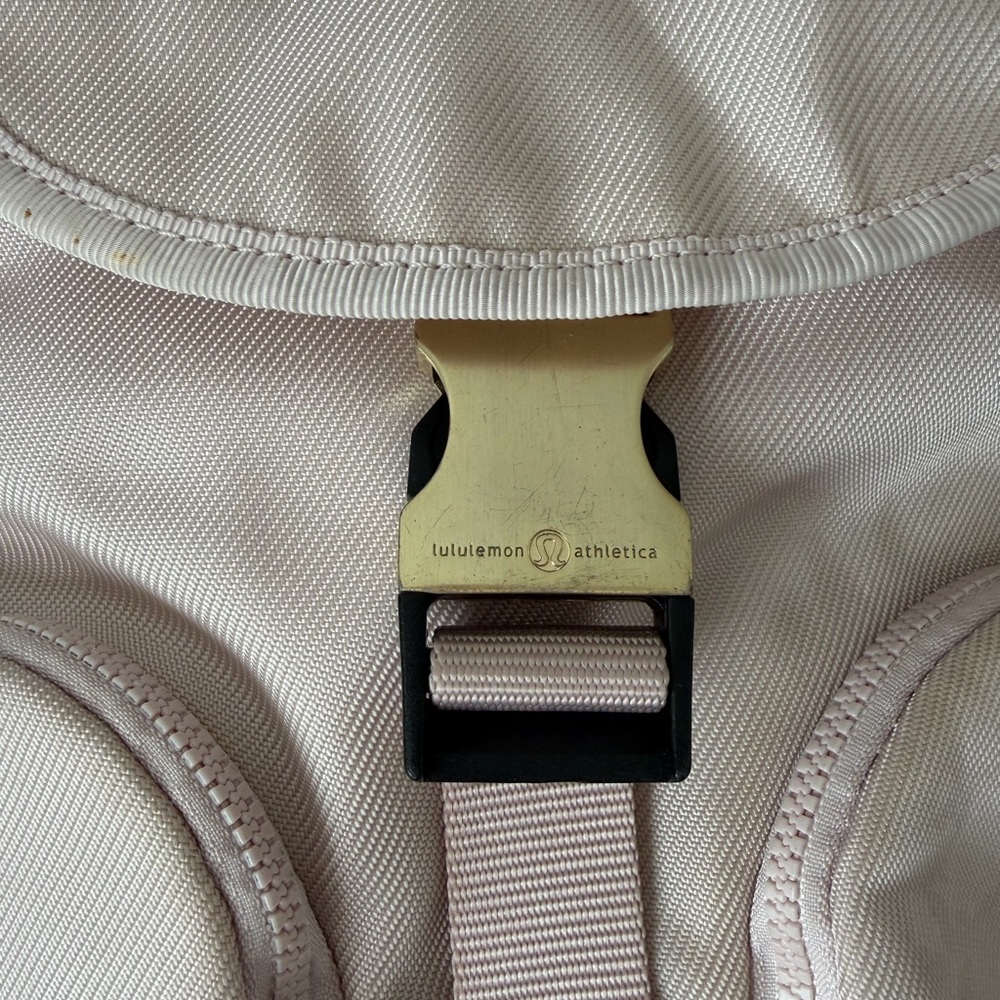 Lululemon light pink backpack drawstring pockets … - image 3